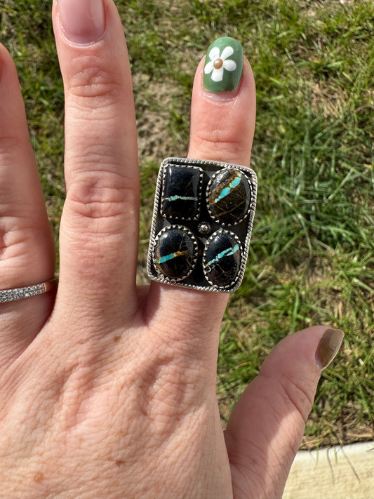 Black Jack Ring -Adjustable