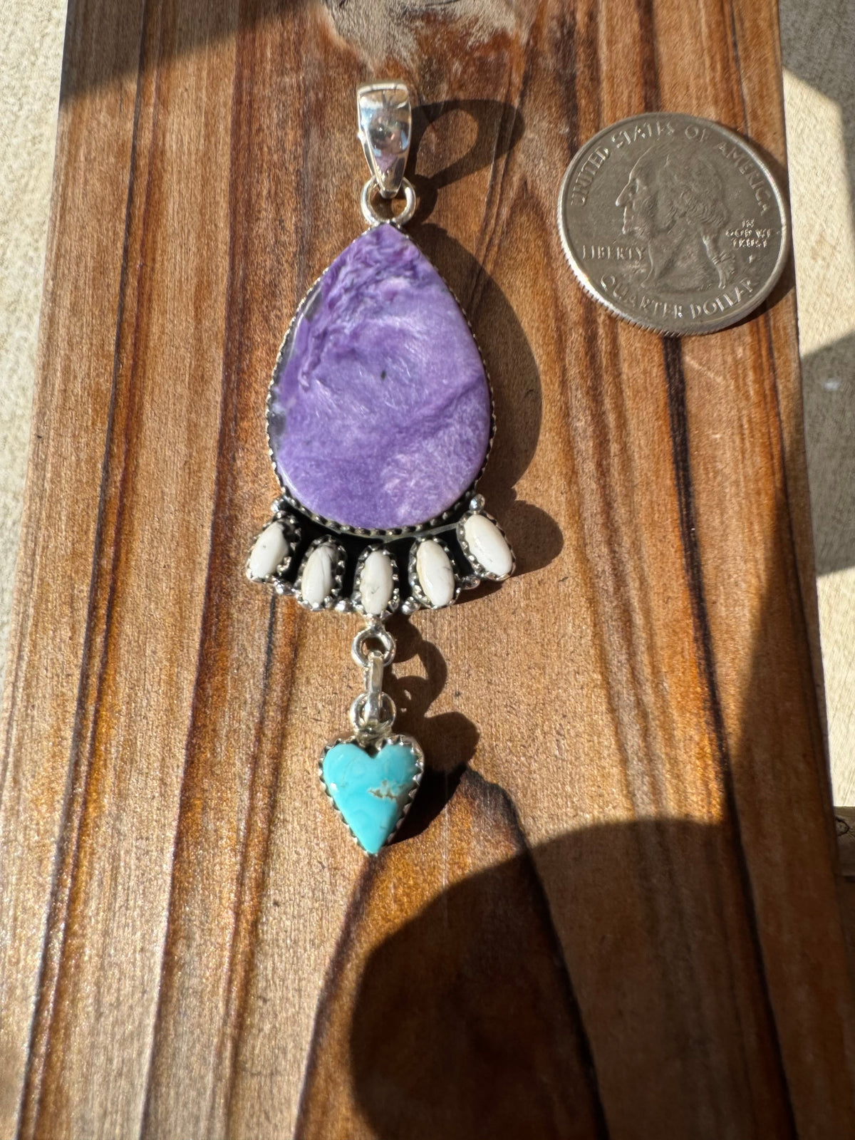 Muti Stone Drop Down Pendant