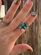 Opal & Pink Conch Adjustable Ring