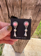 Pink Conch Dangle Earrings