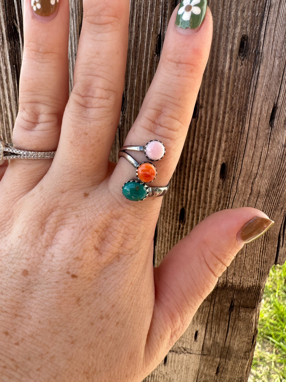 Muti Stone Ring -Adjustable