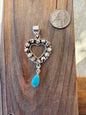 Heart Dangle Pendant -Wild Horse & Kingman