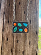 Orange Spiny & Turquoise Bar Necklace