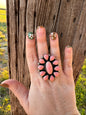 NATIVE MADE Pink Conch Adjustable Ring