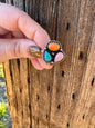 Muti Stone Cluster Ring -Adjustable