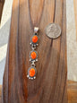 Orange Spiny Dangle Pendant