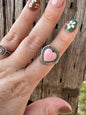 Pink Conch Heart Ring -Adjustable