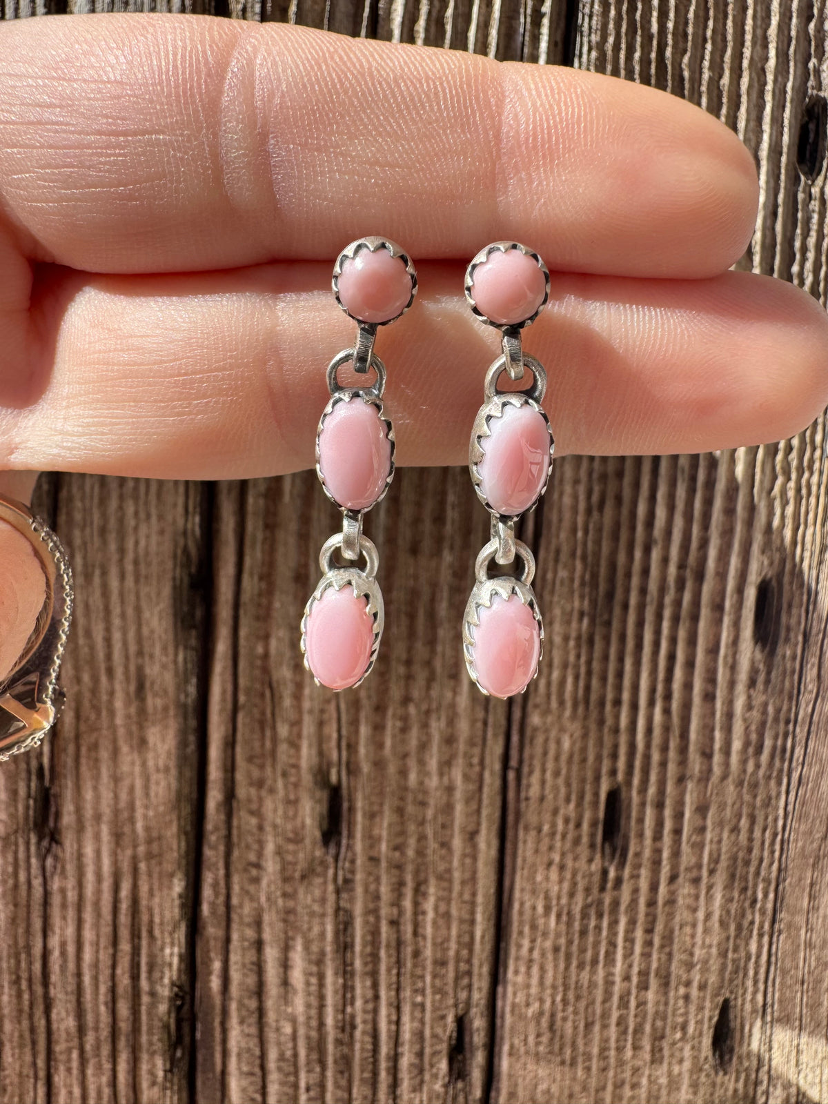 Pink Conch Dangles