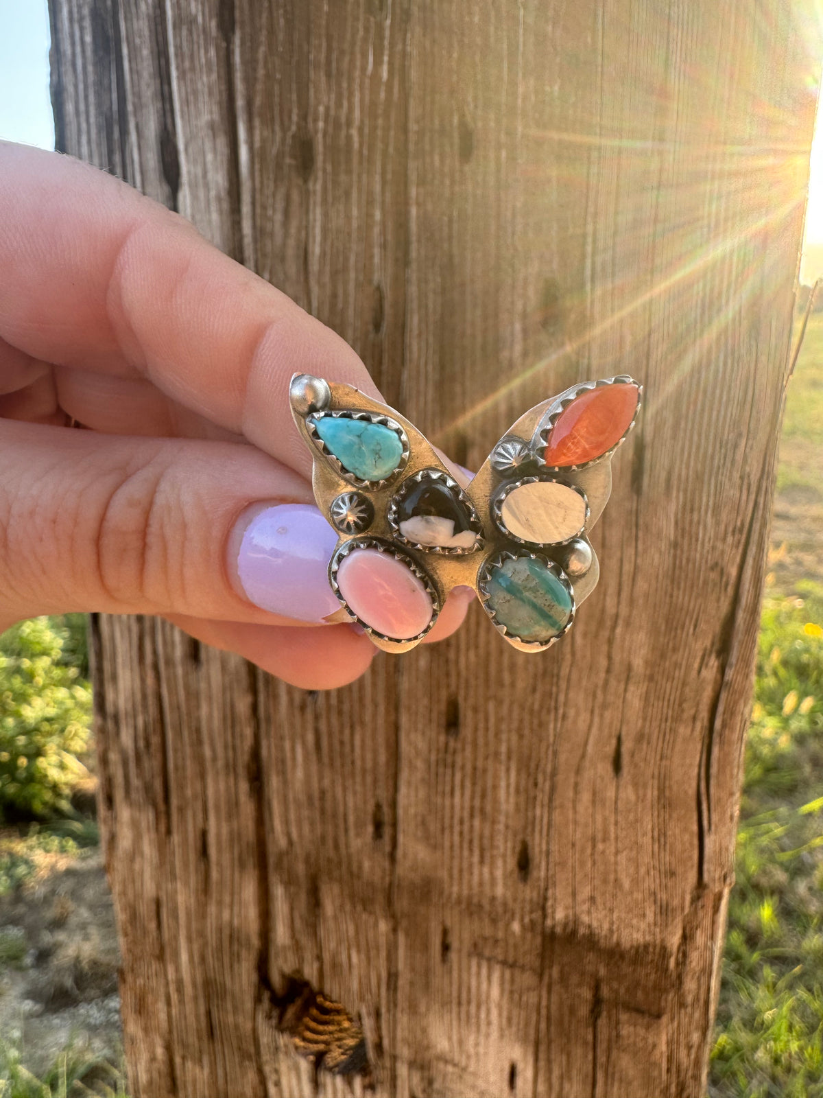 Adjustable Muti Stone Ring
