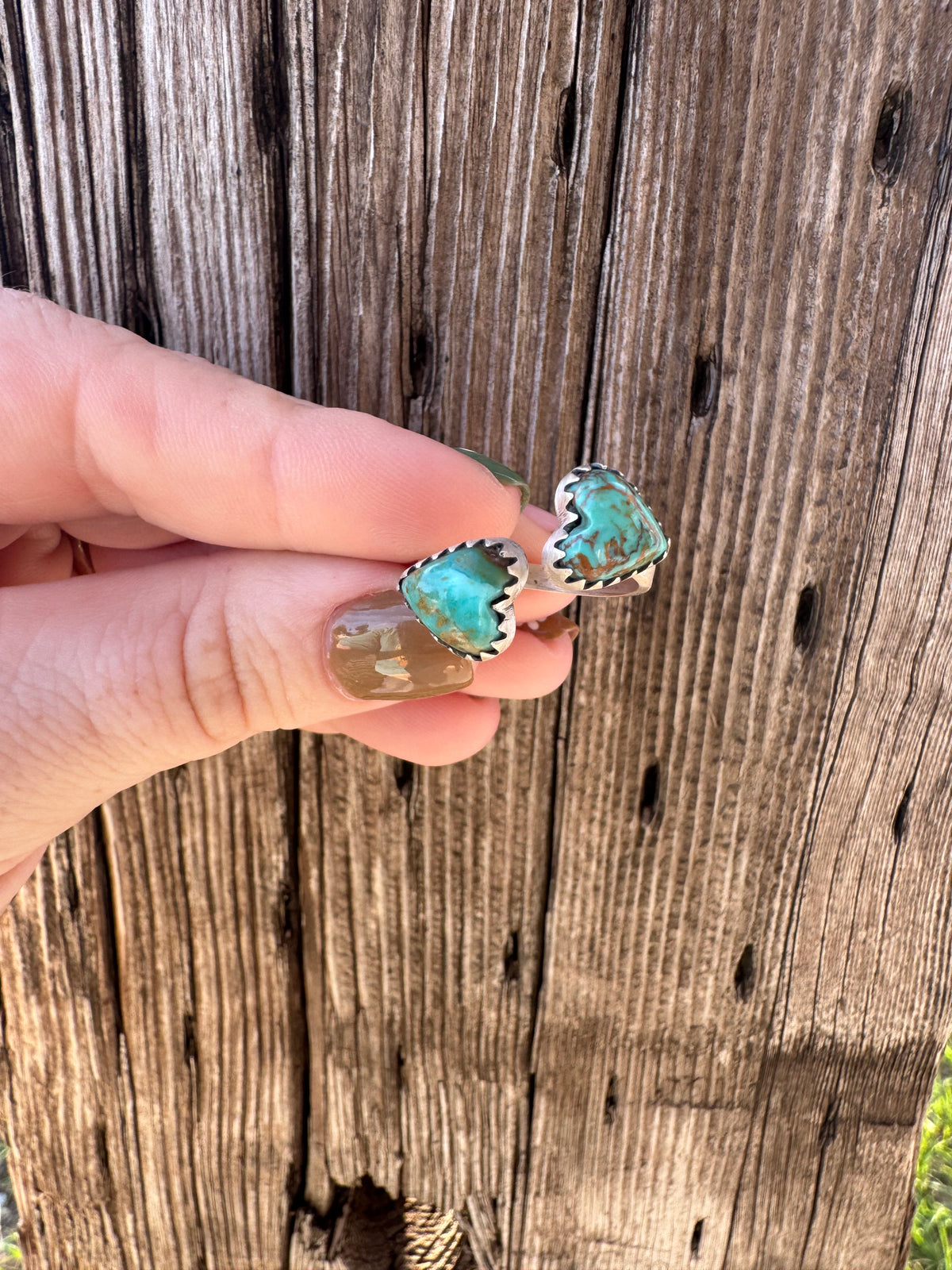 Double Heart Ring -Adjustable