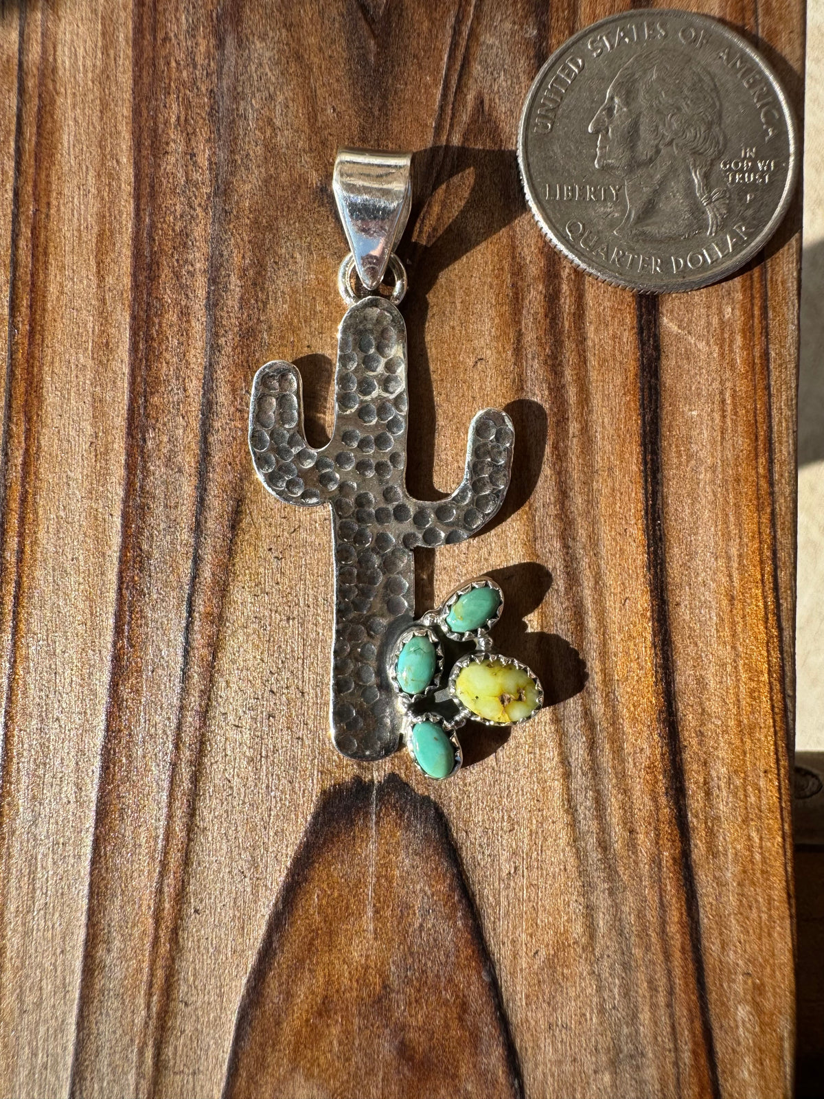 Muti Stone Cactus Pendant