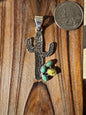 Muti Stone Cactus Pendant