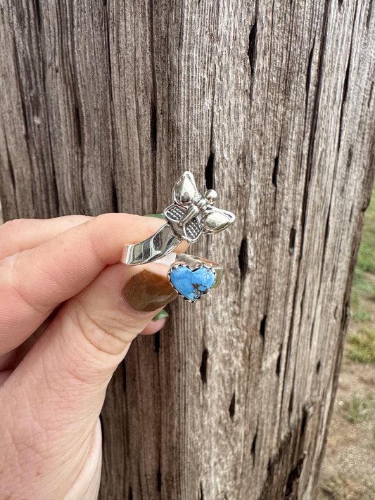 Golden Hills Butterfly Ring Adjustable