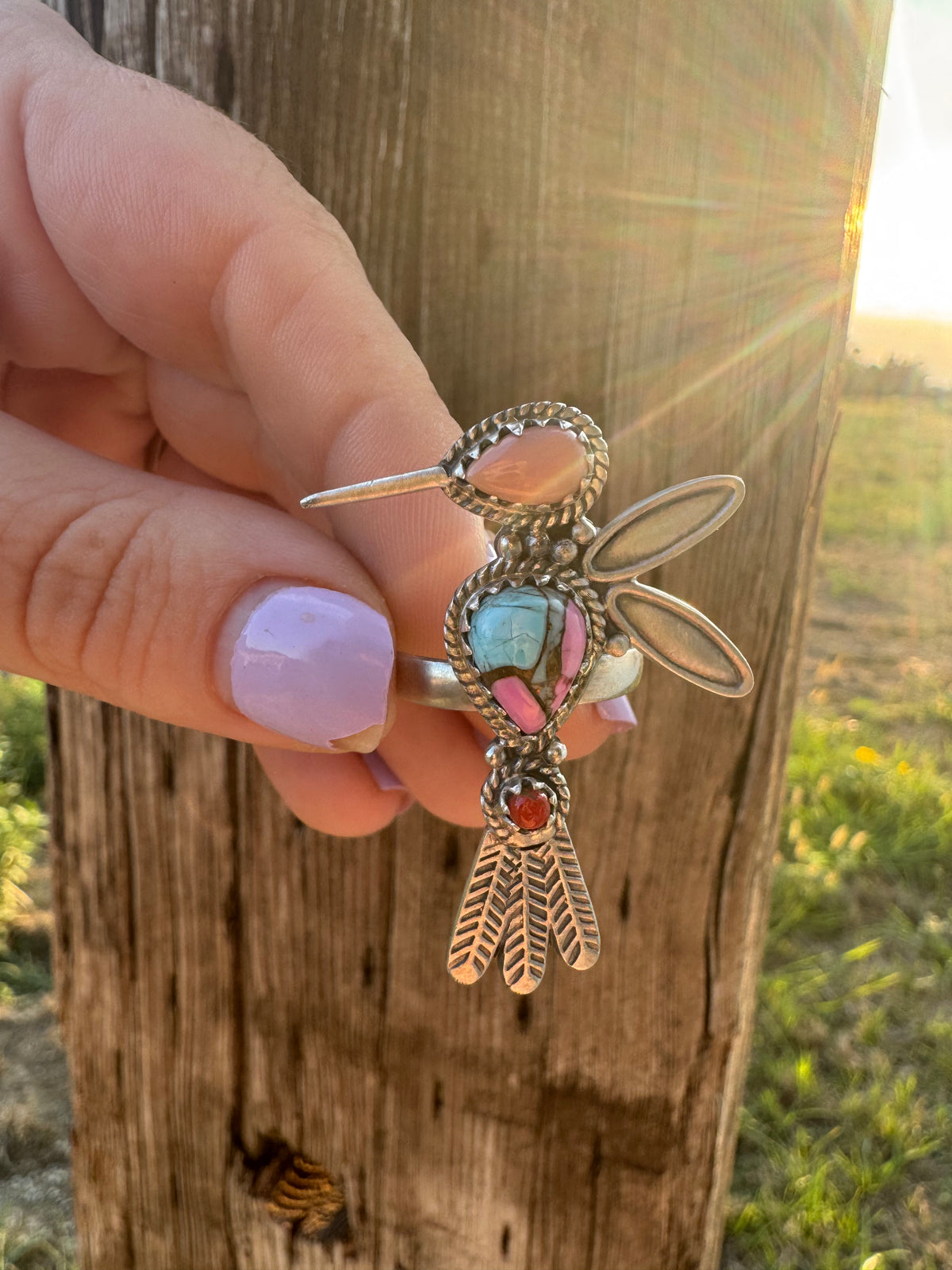 Adjustable Humming Bird Ring
