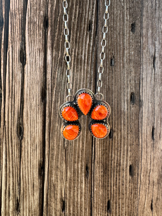 Orange Spiny Naja Necklace