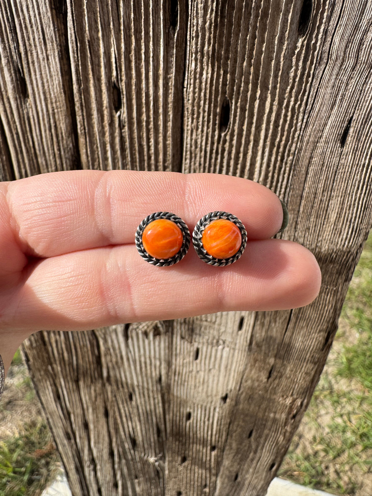 Orange Spiny Studs