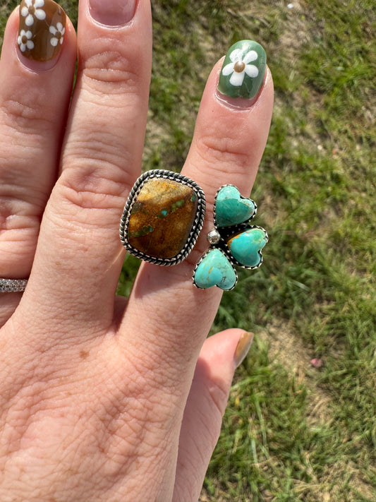 Royston & Turquoise Adjustable Ring