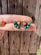 Orange Spiny & Turquoise Heart clusters