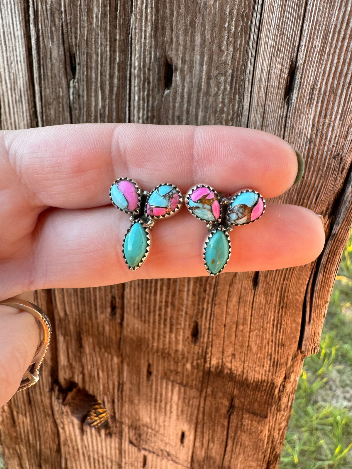 Cotton Candy & Kingman Studs