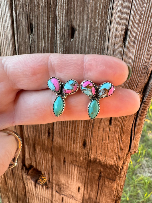 Cotton Candy & Kingman Studs