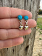 Kingman Turquoise Heart Dangles