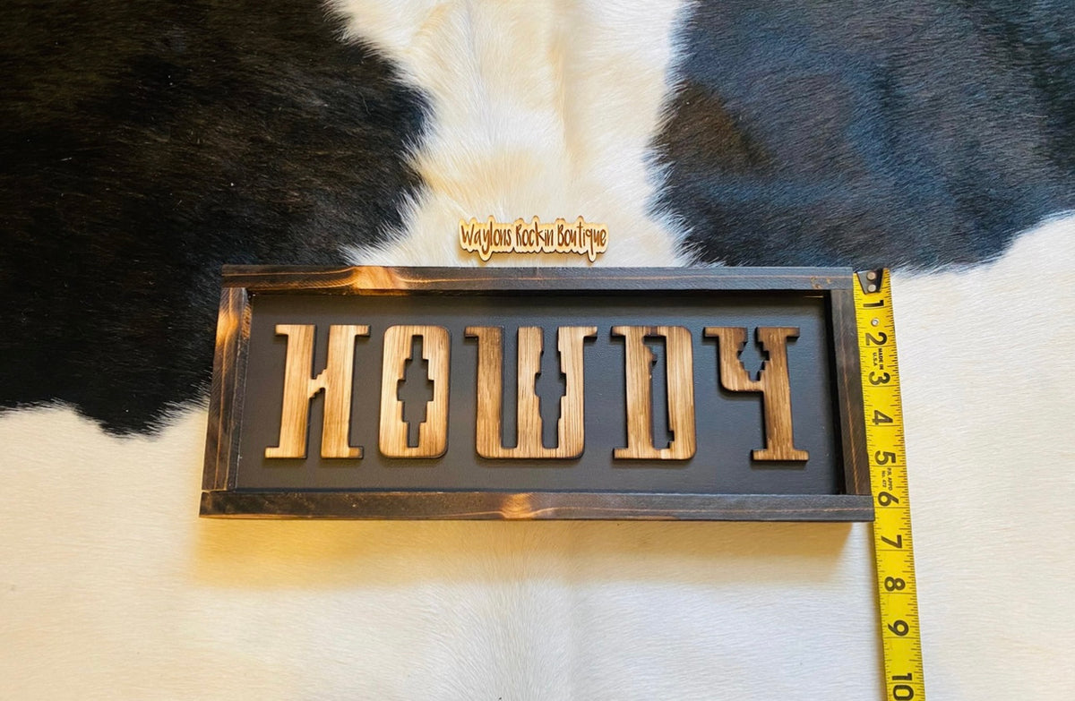 Black howdy decor