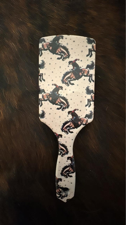 Bronc Rider Hair Brush