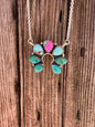 Cotton Candy & Turquoise Naja Necklace