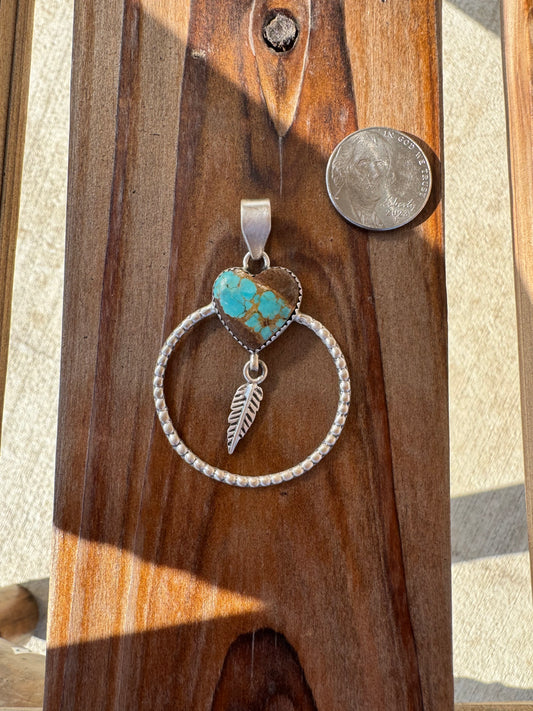 Number 8 Heart Pendant
