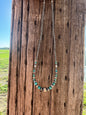 18 Inch Sterling Silver Pearls With Genuine Turquoise