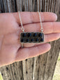 Black Onyx Bar Necklace