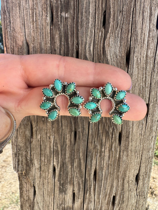 Greenish/Blue Turquoise Naja Earrings