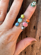 Muti Stone Adjustable Ring