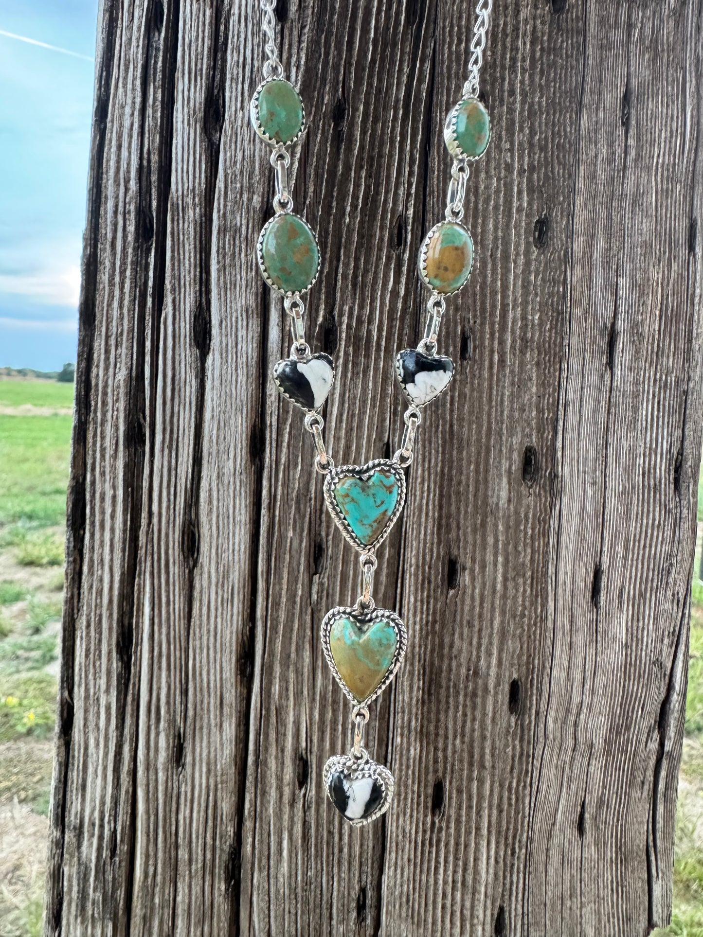 Cripple Creek & White Buffalo Lariat Necklace