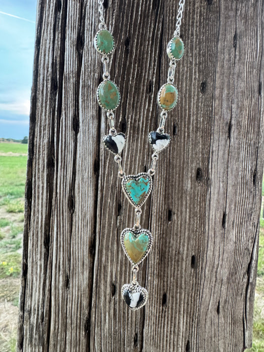 Cripple Creek & White Buffalo Lariat Necklace
