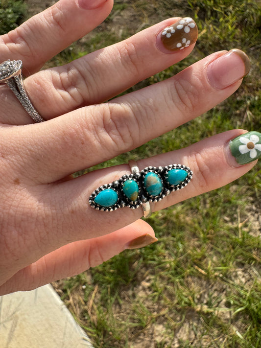 Kingman Turquoise Ring -Adjustable